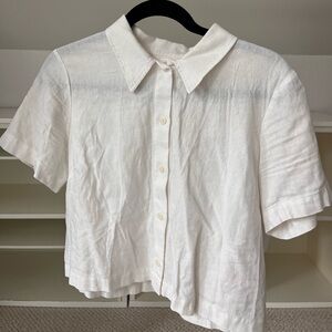Aritzia Wilfred Gelato Linen Shirt